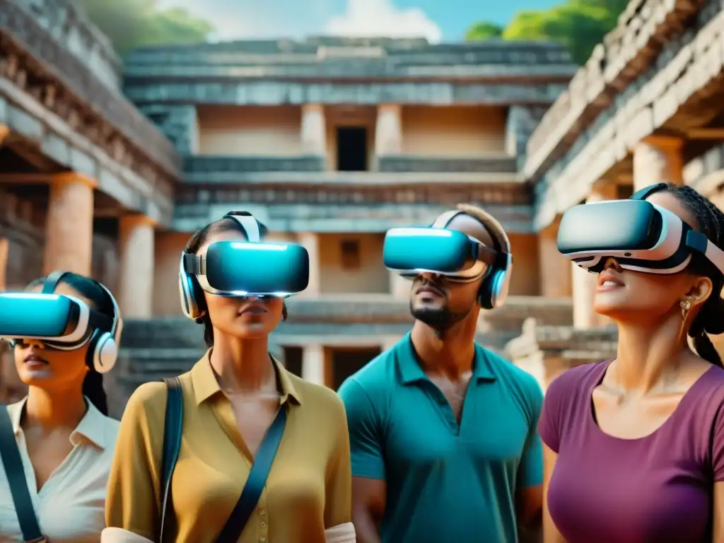 Explorando ruinas mayas en Realidad virtual en juegos culturales