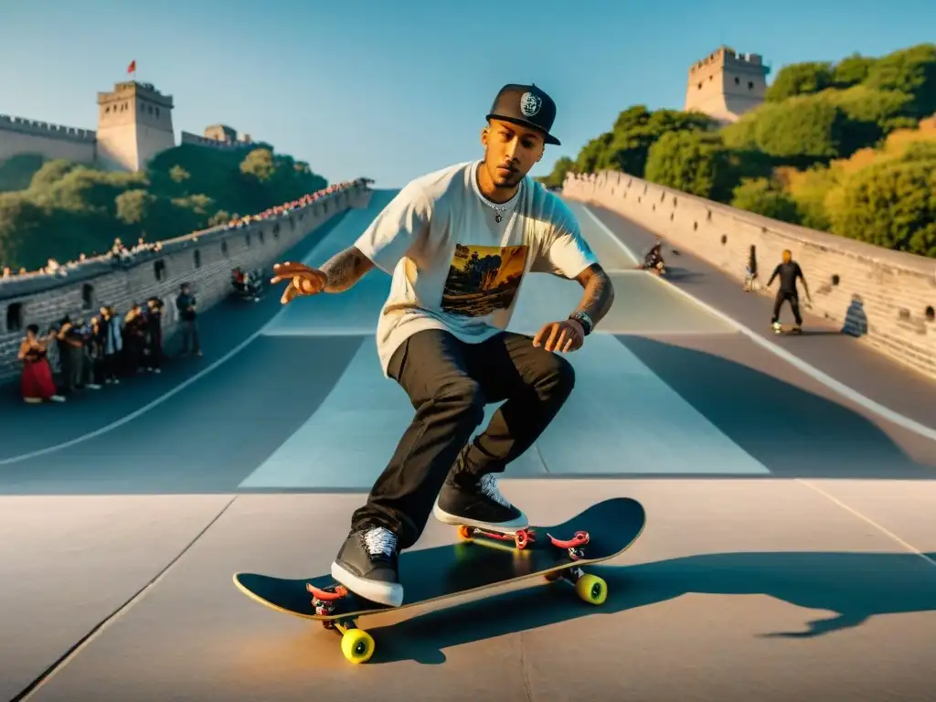 Skateboarders de diversas culturas realizan trucos únicos alrededor del mundo