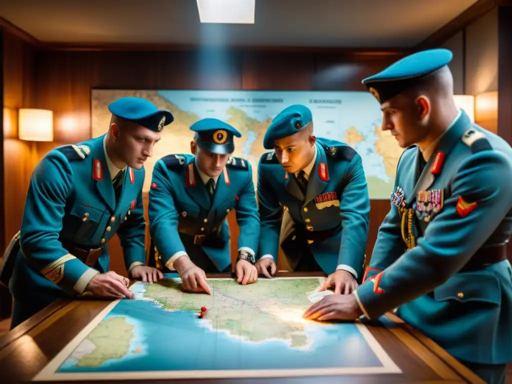Reunión estratégica de soldados en la Segunda Guerra Mundial Soldados en guerra, estrategias para dominar Battlefield V en sala de operaciones
