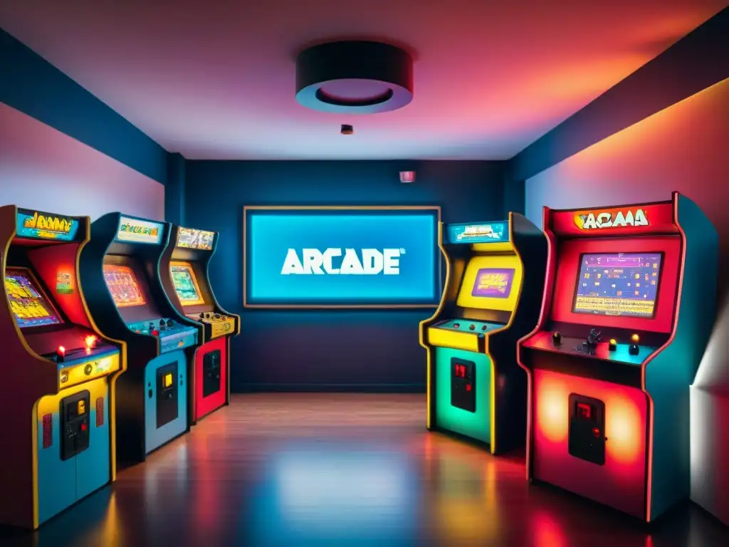 Sumérgete en un universo de juegos clásicos digitalizados y joyas ocultas en una sala de arcade vintage llena de historia