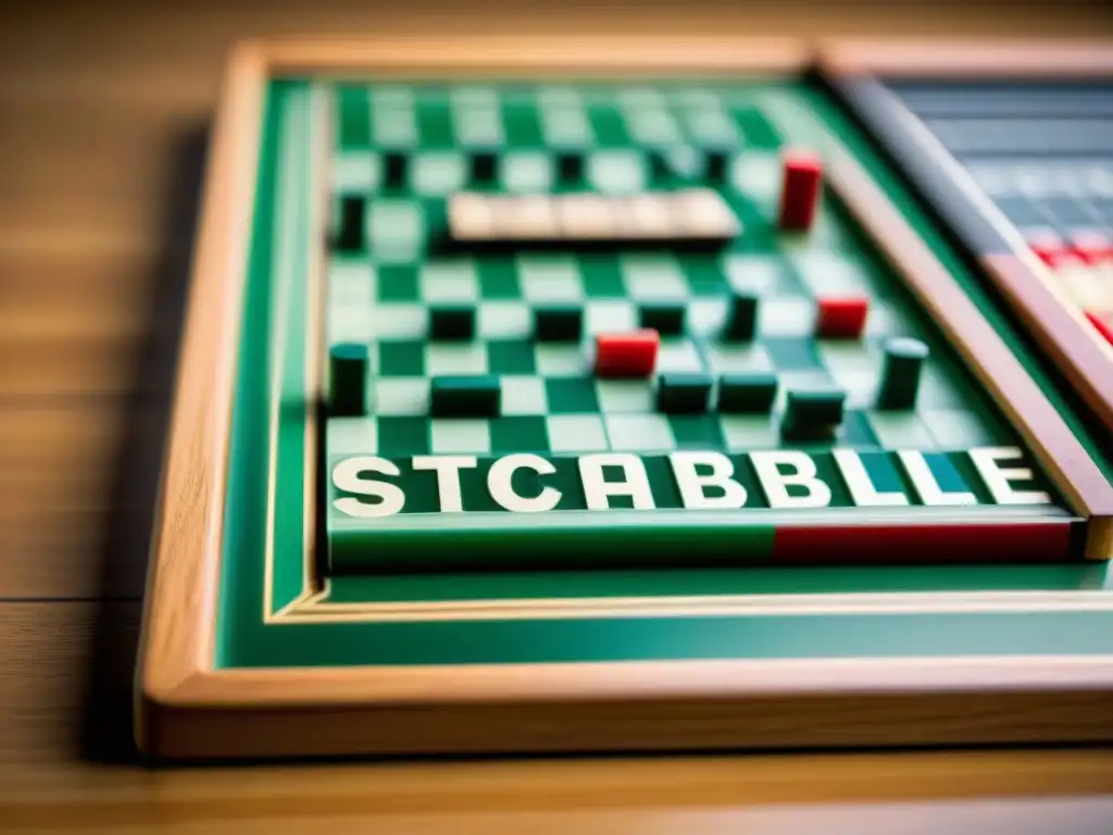 Comparación entre tablero vintage y moderno del Scrabble internacional