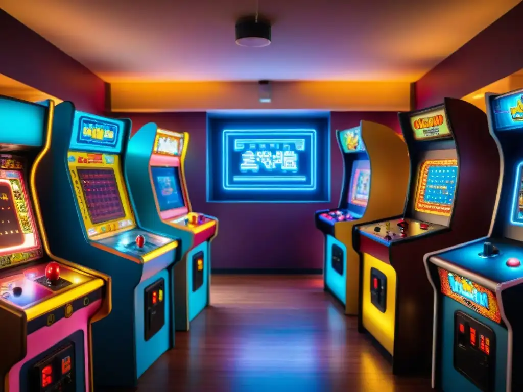 Viaja en el tiempo a una bulliciosa arcade de los años 80, con máquinas de PacMan, Space Invaders y Donkey Kong