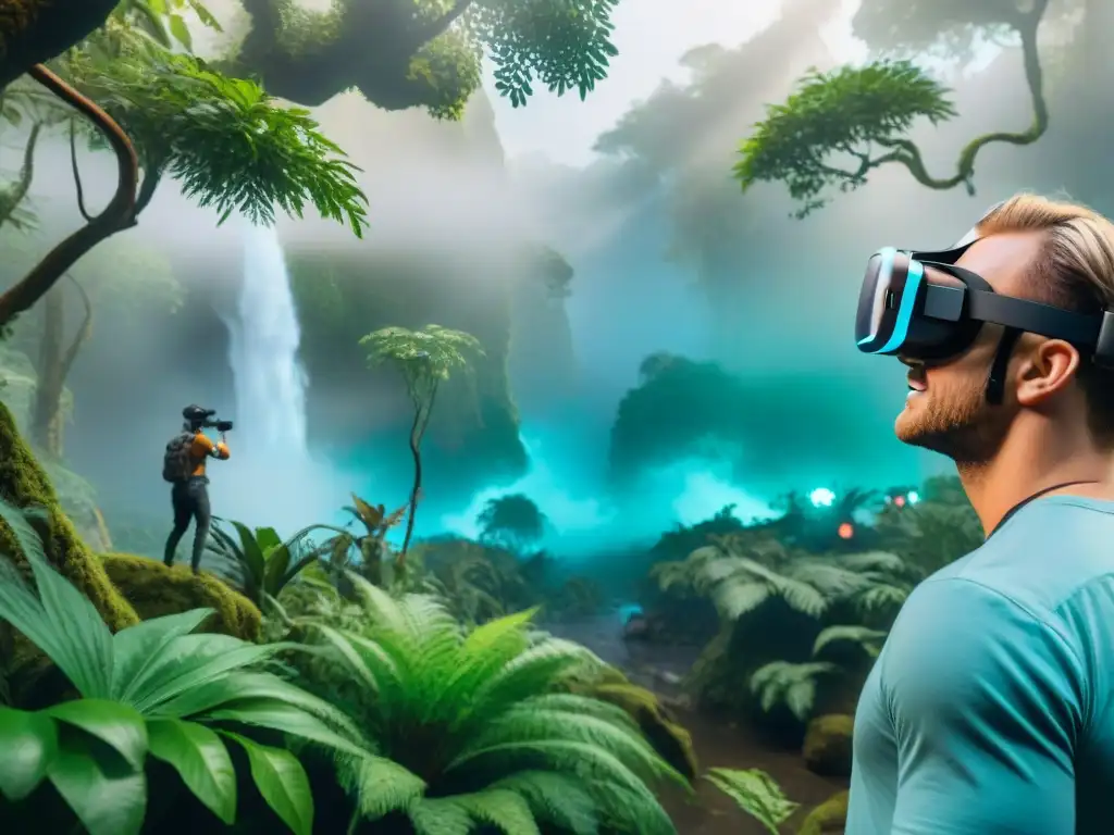 Experimenta la inmersión total en un mundo virtual futurista y exuberante con Plataformas VR juegos inmersión 2023