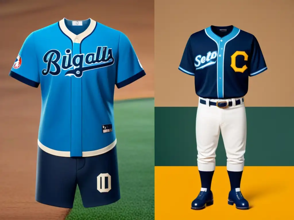 Comparación evolución uniforme béisbol: de clásico a moderno