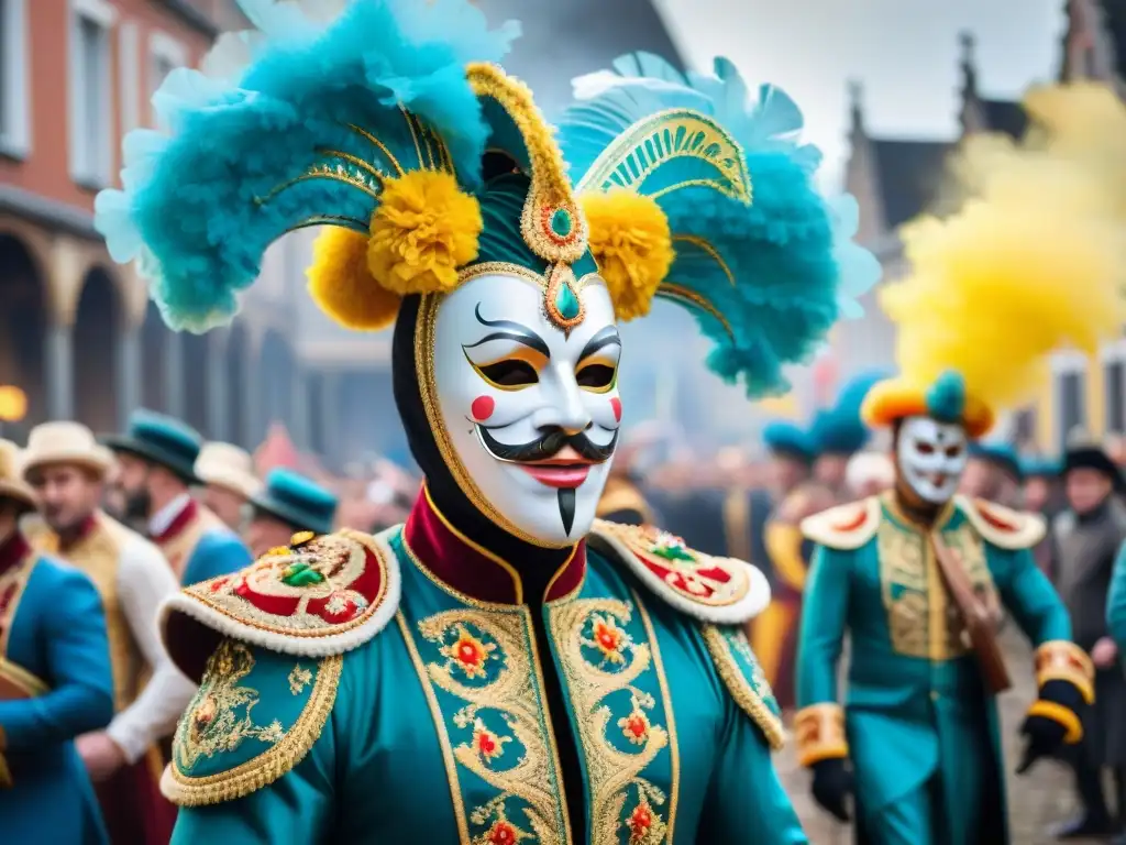 Vibrante celebración en El Carnaval de Binche: festivales, tradiciones, cultura mundial