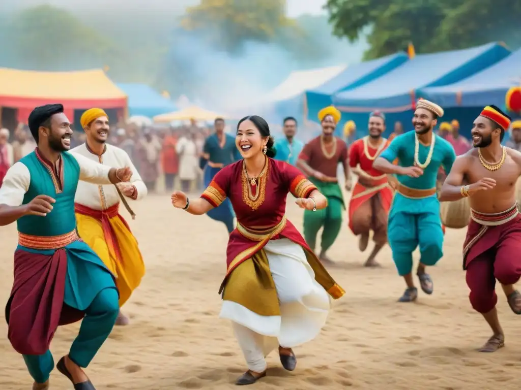 Un vibrante festival de juegos tradicionales une culturas celebrando la diversidad