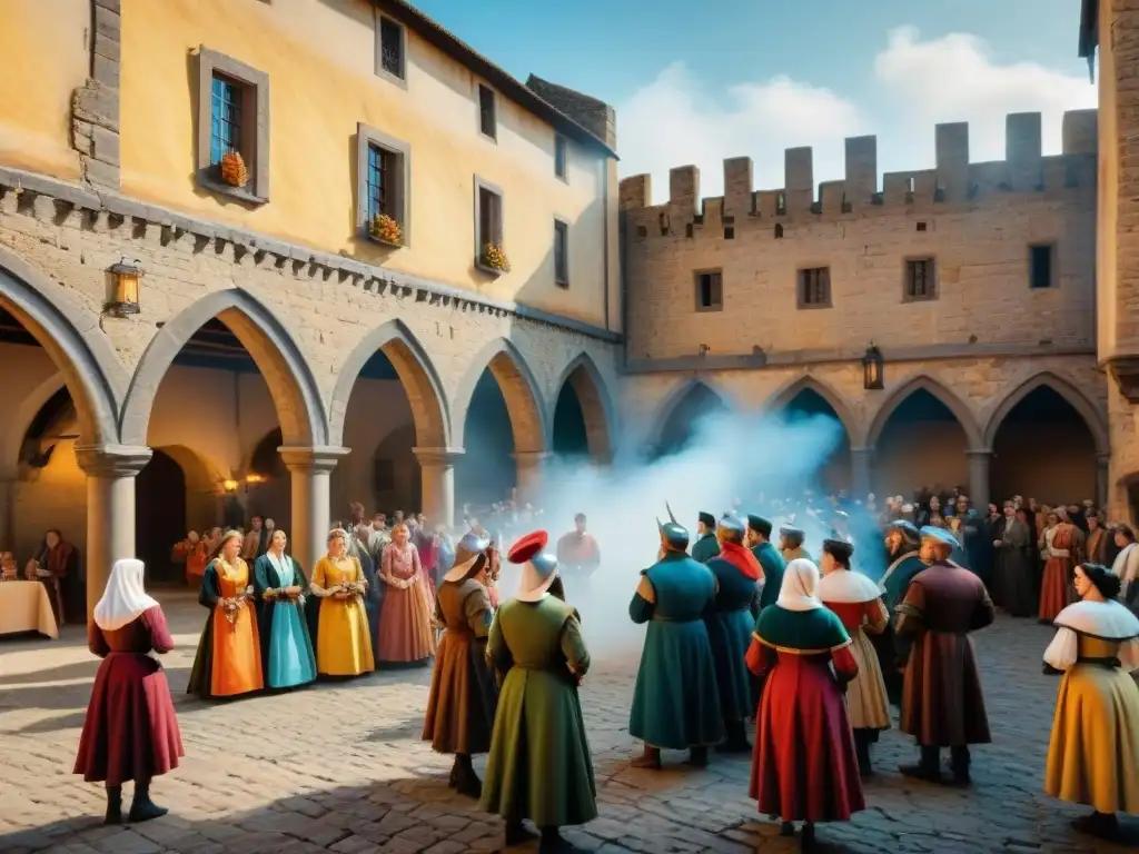 Un vibrante juego de La Oca en un castillo medieval, lleno de historia y emoción