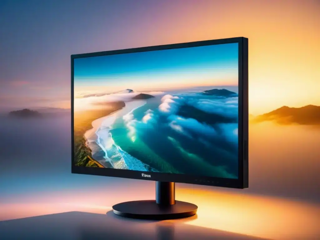 Vibrantes píxeles en un monitor IPS gaming, reflejando la evolución tecnología monitores gaming